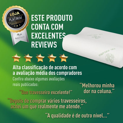 Travesseiro Ortopédico Nasa Bambu Dr Coluna