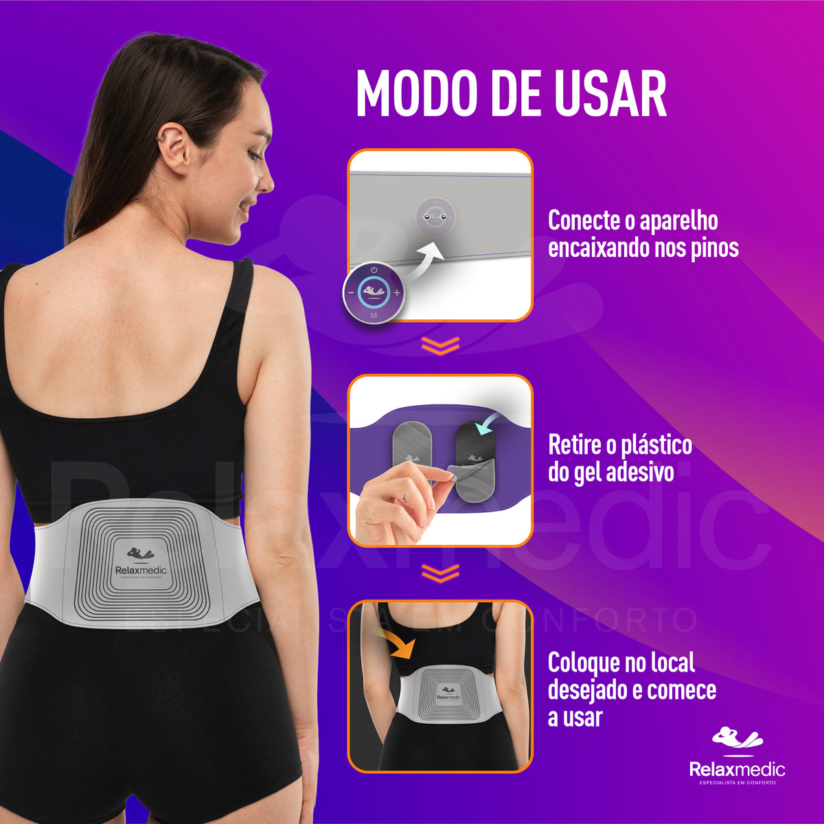 Eletroestimulador Fisio Tens Costas