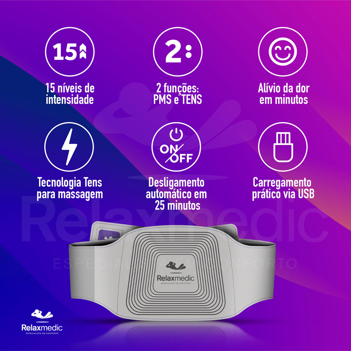 Eletroestimulador Fisio Tens Costas