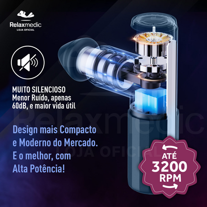 Pistola Massageadora Mini Deep Therapy Azul