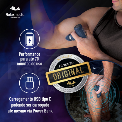 Pistola Massageadora Mini Deep Therapy Azul