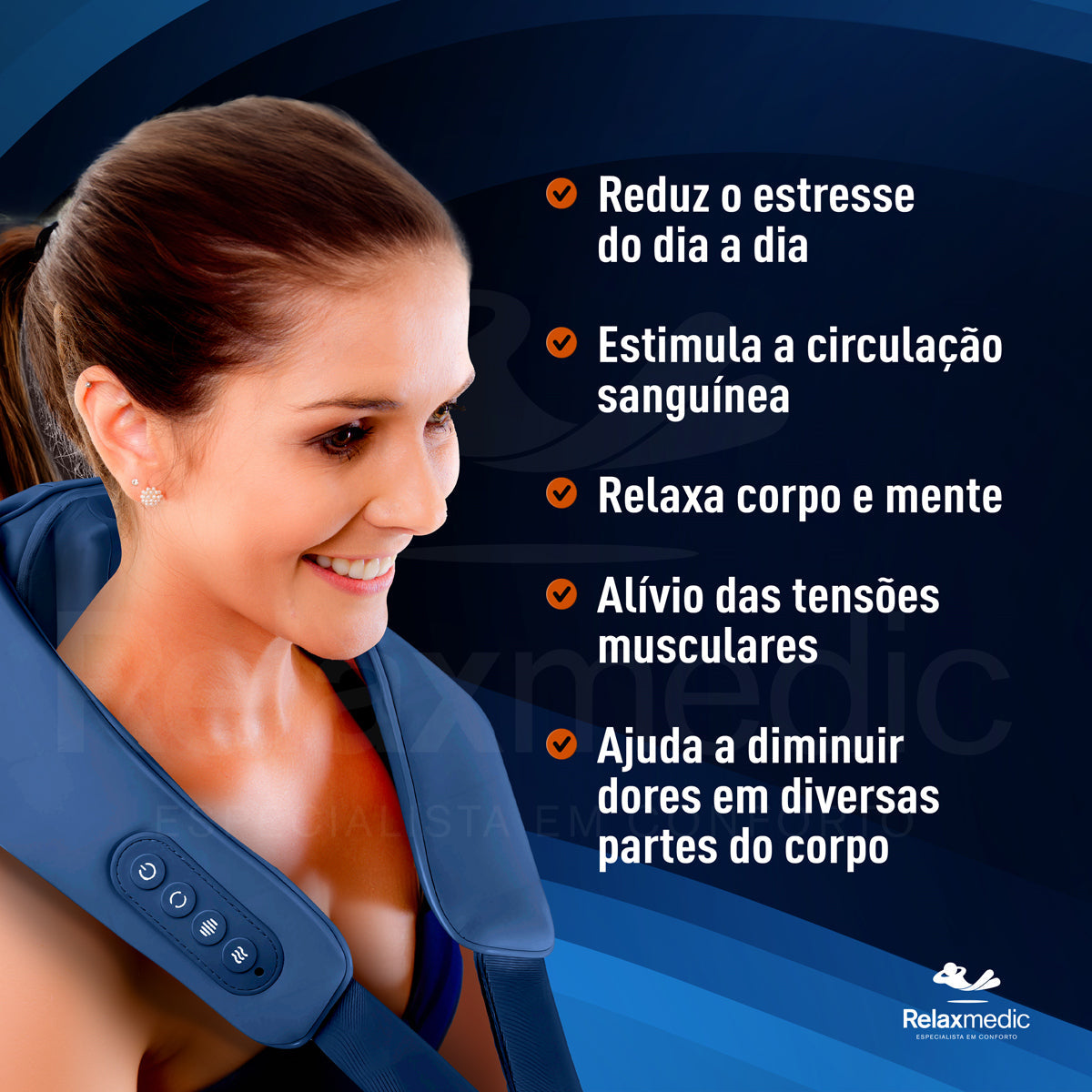 Massageador Pescoço Blue 6D