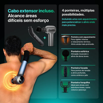 Pistola Massageadora Elétrica Deep Therapy Flex