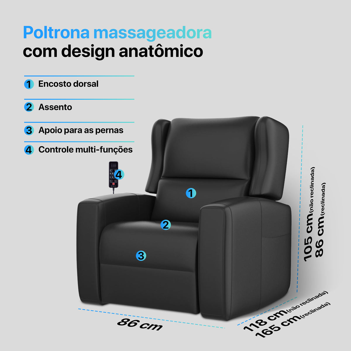 POLTRONA SHIATSU G4  PRETO