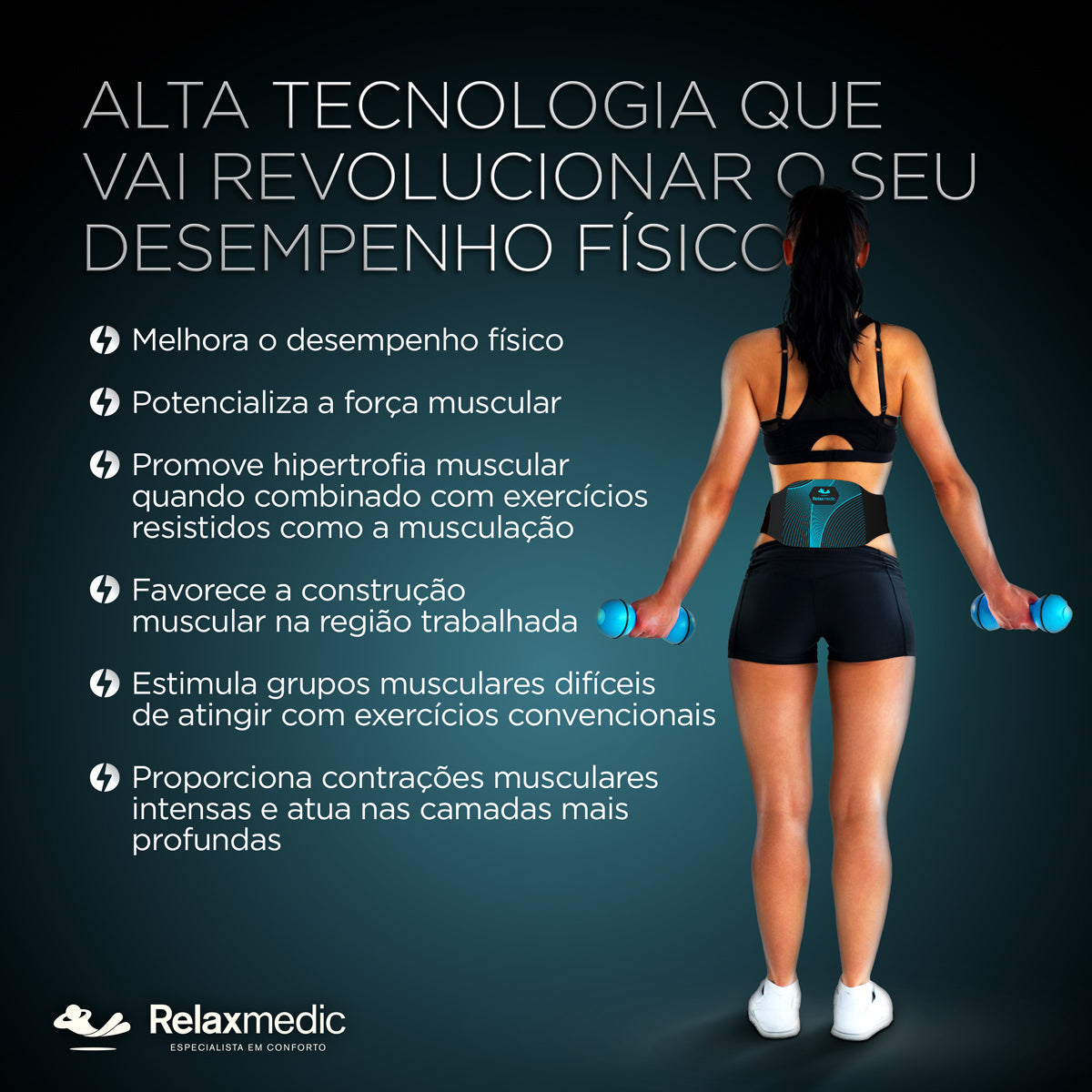 Eletroestimulador Muscula Costas Power Relax