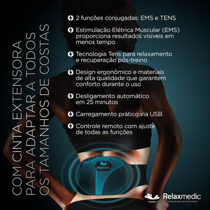 Eletroestimulador Muscula Costas Power Relax