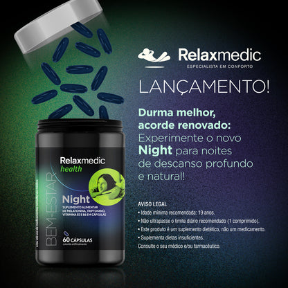 Relax Night Melatonina Triptofano - 60 Cápsulas