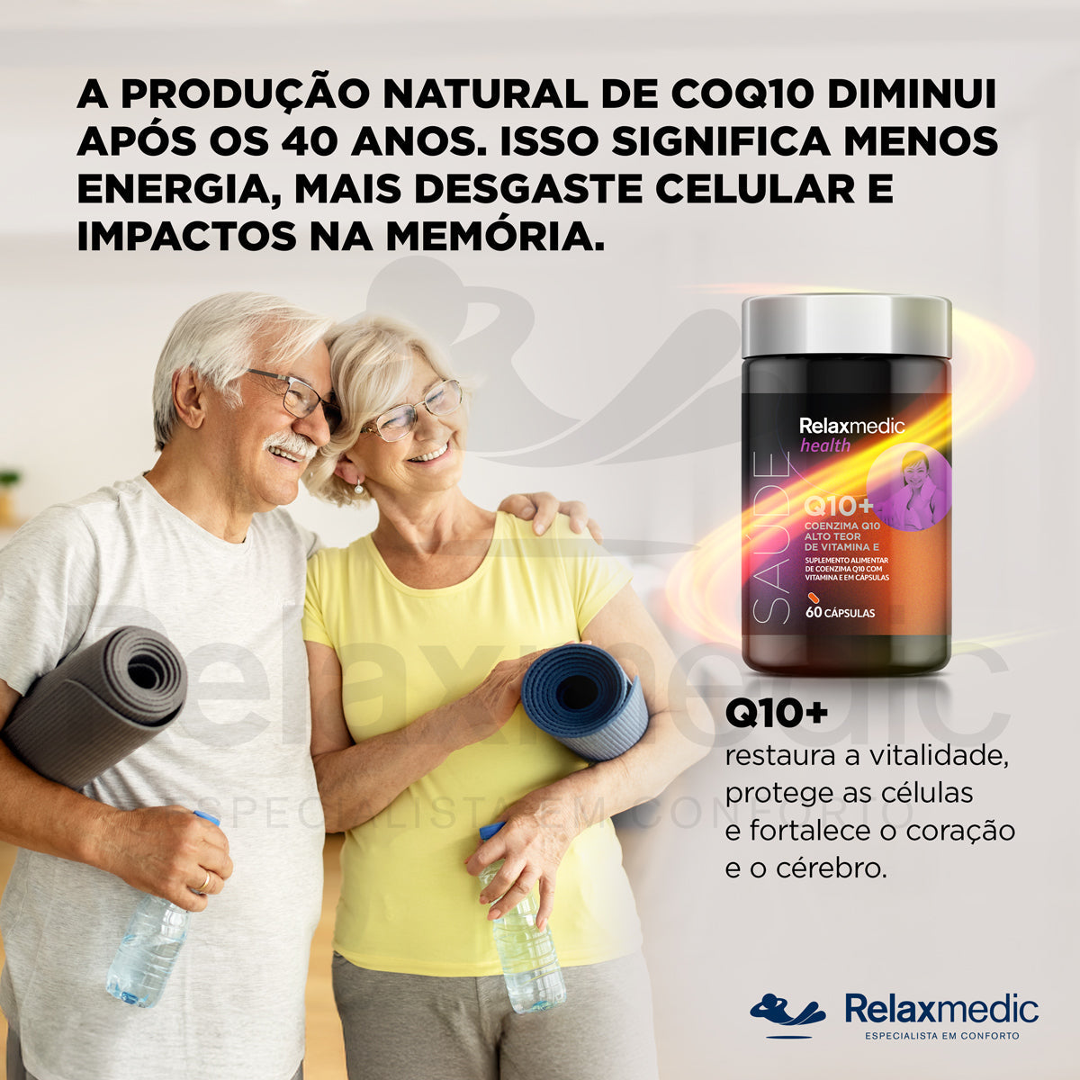 Coenzima Q10+ Com Vitamina E - 60 Cápsulas