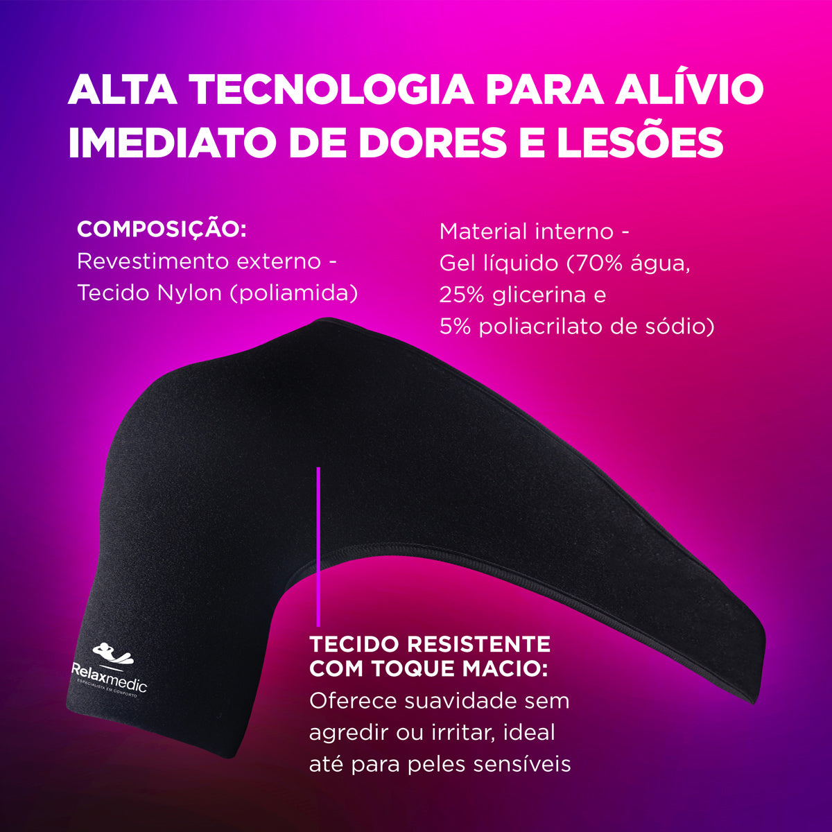 Bolsa Térmica Gel Ombro Preta