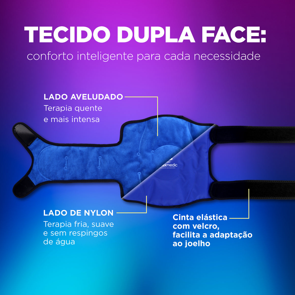 Bolsa Térmica Gel Full Joelho Azul