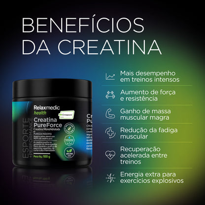 Creatina Monohidratada Creapure® 100g Pure Force