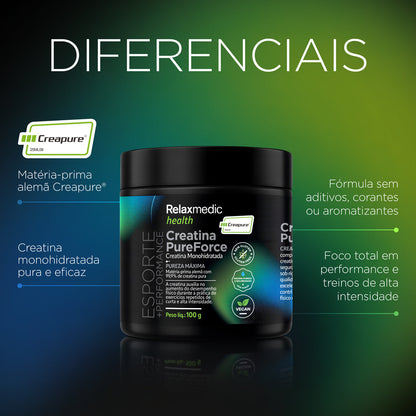 Creatina Monohidratada Creapure® 100g Pure Force