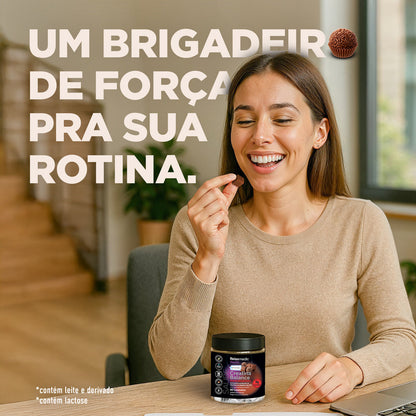 Creatina Sabor Brigadeiro 100% Pura Alemã Creavitalis® 60un