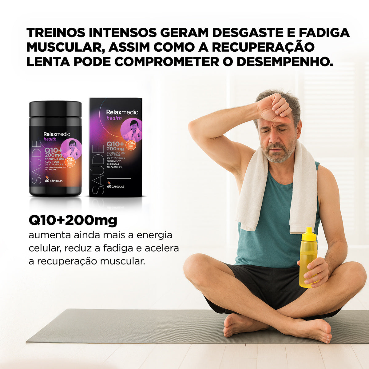 Coenzima Q10+ 200 mg Com Vitamina E - 60 Cápsulas