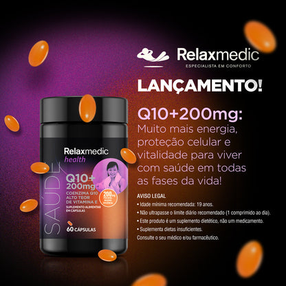 Coenzima Q10+ 200 mg Com Vitamina E - 60 Cápsulas