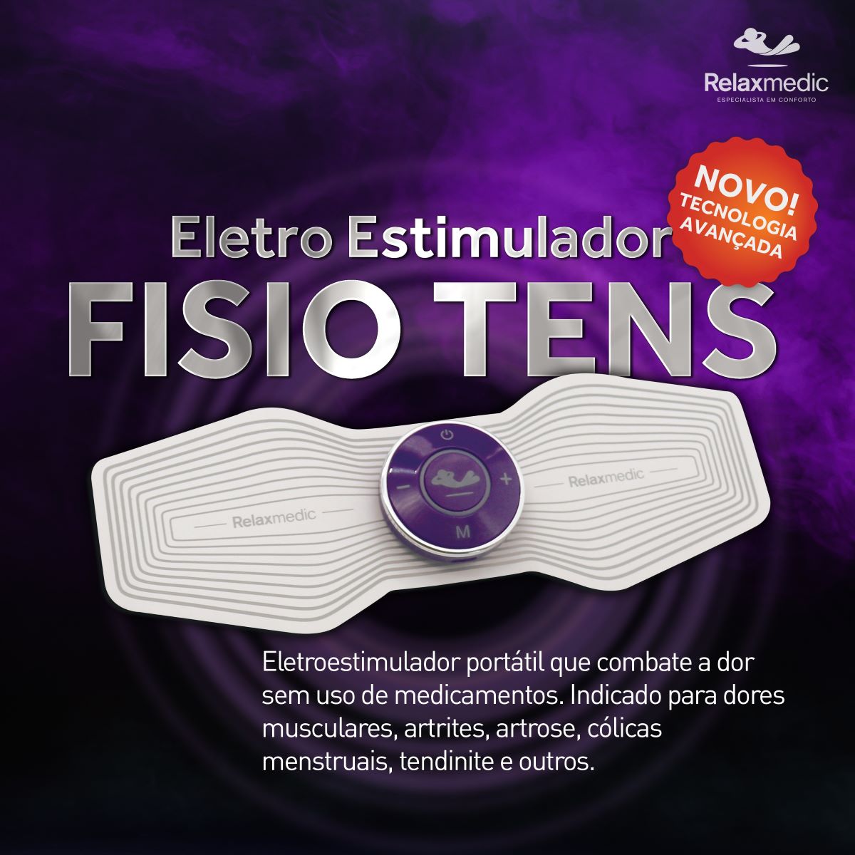 Kit Eletroestimulador Fisio Tens + Gel Reposição