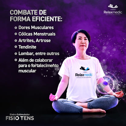 Kit Eletroestimulador Fisio Tens + Gel Reposição