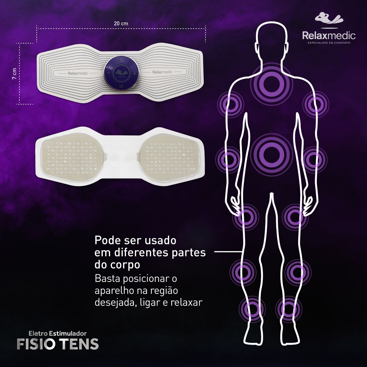 Kit Eletroestimulador Fisio Tens + Gel Reposição