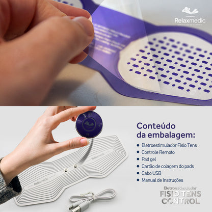 Kit Eletroestimulador Fisio Tens + Gel Reposição